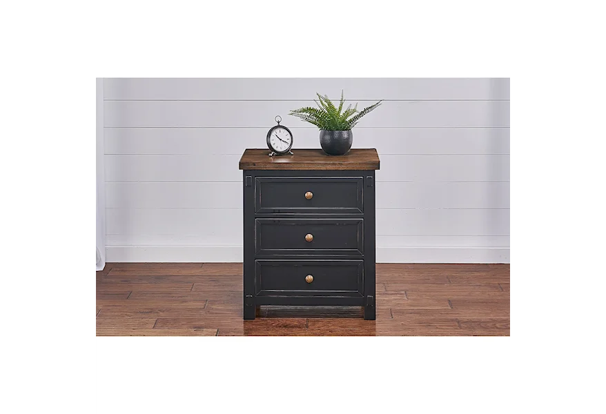 Stormy Ridge 3-Drawer Nightstand by AAmerica at Esprit Decor Home Furnishings